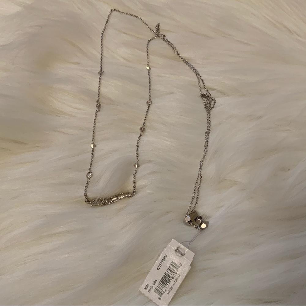 Kendra Scott Kim Silver Necklace - NWT - Picture 3 of 8